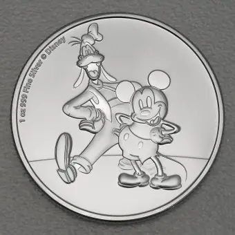 Limited Edition Silbermünze 1oz "Mickey & Goofy" 2021 Disney (Niue)