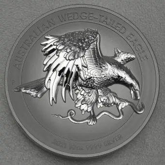 Kracherpreis Silbermünze 10oz "Wedge-tailed Eagle" 2021 (Reverse PP/UHR) (Australien)