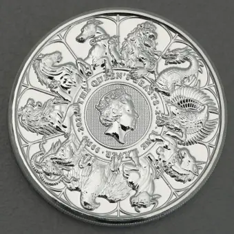 Wochenendangebot Silbermünze 2oz "Completer Coin" 2021 The Queen's Beasts diff. (Großbritannien)
