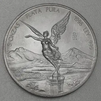 Top-Seller Silbermünze 5oz "Libertad" 1996 (Mexiko)