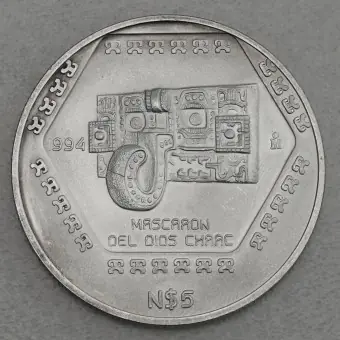 Silbermünze 1oz "Mascaron Chaac" 1994 Präkolumbische Kulturen – Maya (Mexiko) Online Kaufen