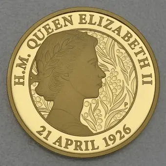 Goldmünze 2oz "95th Birthday Queen Elizabeth II." Polierte Platte (Australien) Geprüft