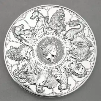 Silbermünze 1kg "Completer Coin" 2021 The Queen's Beasts diff. (Großbritannien) Gleich Bestellen
