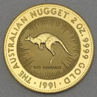 Heißes Angebot Goldmünze 2oz "Känguru" 1991 Australian Nugget (Australien)
