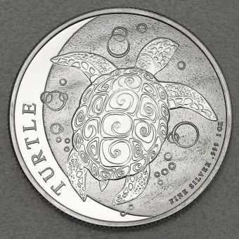 Original Silbermünze 1oz "Schildkröte" 2019 (Niue)