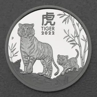 Silbermünze 1oz "Tiger" 2022 (PP) Lunar III – Year of the Tiger (Australien) Direktkauf