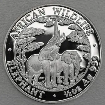 Weltweiter Versand Silbermünze 1/2oz "Zambia Elefant" 2003 African Wildlife (Sambia)