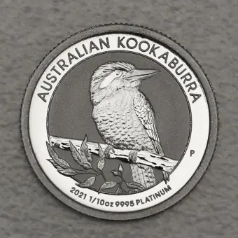 Platinmünze 1/10oz "Kookaburra" 2021 (Australien) Kostenloser Versand