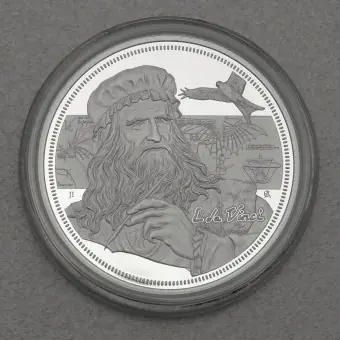 Silbermünze 1oz "Leonardo da Vinci" 2021 (PP) Icons of Inspiration (Niue) Preiswert