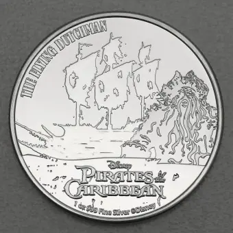 Silbermünze 1oz "The Flying Dutchman" 2021 Disney – Pirates of the Caribbean (Niue) Preis Gesenkt