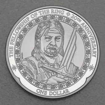 Silbermünze 1oz "Herr der Ringe – Boromir" 2021 The Fellowship Of The Ring 20th Anniversary (Niue) Mega-Angebot