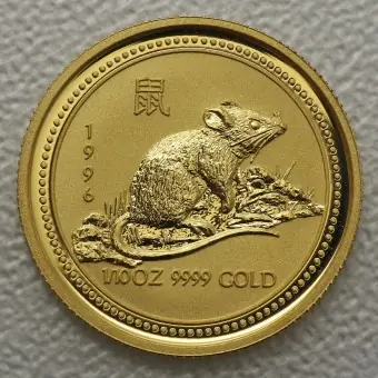 Rabatt Goldmünze 1/10oz "Maus" 1996 Lunar I – Year of the Mouse (Australien)