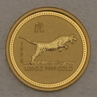 Knallerangebot Goldmünze 1/20oz "Tiger" 1998 Lunar I – Year of the Tiger (Australien)