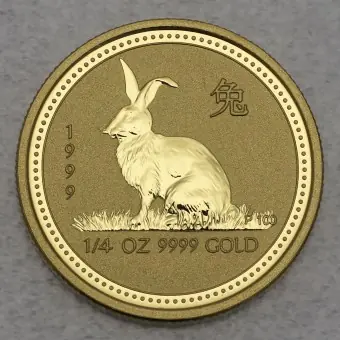 Sichere Zahlung Goldmünze 1/4oz "Hase" 1999 Lunar I – Year of the Rabbit (Australien)