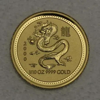 Angebot Goldmünze 1/10oz "Drache" 2000 Lunar I – Year of the Dragon (Australien)