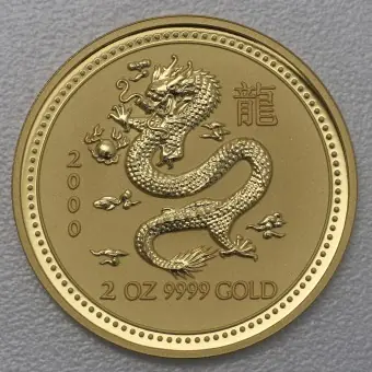 Goldmünze 2oz "Drache" 2000 Lunar I – Year of the Dragon (Australien) Top-Preis