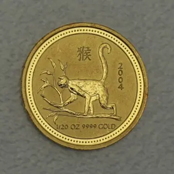Goldmünze 1/20oz "Affe" 2004 Lunar I – Year of the Monkey (Australien) Original