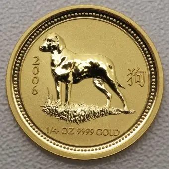 Neue Kollektion Goldmünze 1/4oz "Hund" 2006 Lunar I – Year of the Dog (Australien)