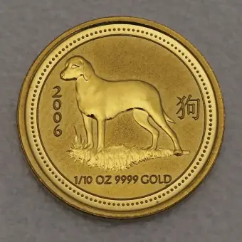 Goldmünze 1/10oz "Hund" 2006 Lunar I – Year of the Dog (Australien) Aktuell