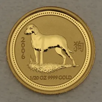 Goldmünze 1/20oz "Hund" 2006 Lunar I – Year of the Dog (Australien) Bestseller