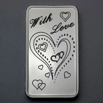 Billig Silberbarren 1oz "With Love" ESG