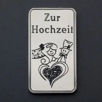 Garantierte Lieferung Silberbarren 1oz "Zur Hochzeit" ESG