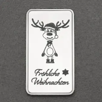 Silberbarren 1oz "Weihnachts-Rentier" ESG Top-Qualität