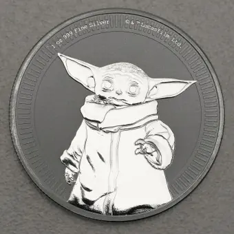 Silbermünze 1oz "Baby Yoda" 2021 Star Wars™ (Niue) Expressversand