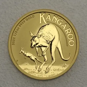 Solange Der Vorrat Reicht Goldmünze 1/2oz "Känguru" 2022 (Australien)