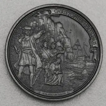 Silbermünze 2oz "Christopher Columbus" 2015 (HR/AF) (Niue) Zertifiziert