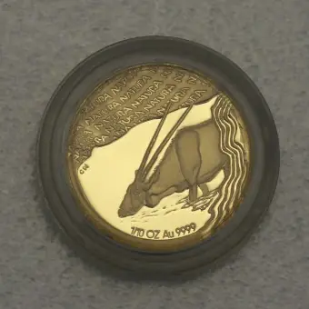 Rabatt Goldmünze 1/10oz "The Oryx" 2001 Natura - Monarchs of Africa (Südafrika)
