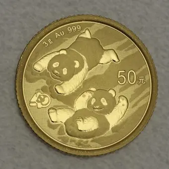 Begrenztes Angebot Goldmünze 3g "Panda" 2022 (China)