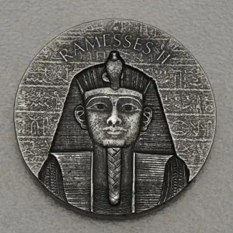 Silbermünze 2oz "Ramses II." 2017 Ägyptische Relikte (Tschad) Neuheit
