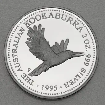 Silbermünze 2oz "Kookaburra" 1995 (PP) (Australien) Meistverkauft