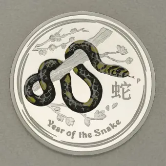 Silbermünze 1oz "Schlange" 2013 (koloriert) Lunar II – Year of the Snake (Australien) Sonderangebot