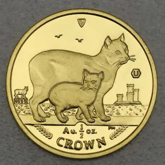 Goldmünze 1/2oz "Manx Cat & Kitten" 2012 Cats (Isle of Man) Sonderangebot