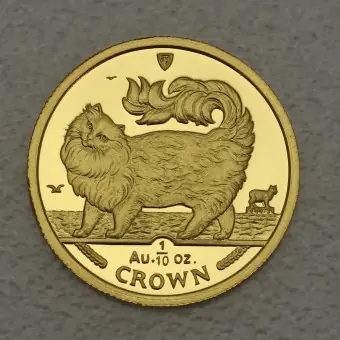 Limited Edition Goldmünze 1/10oz "Maine Coon Cat" 1993 Cats (Isle of Man)
