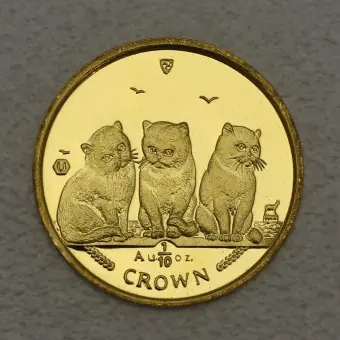 Nur Für Kurze Zeit Goldmünze 1/10oz "Exotic Shorthair Kittens" 2006 Cats (Isle of Man)