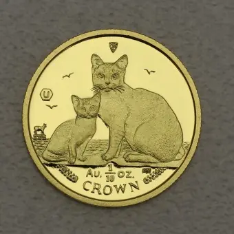 Goldmünze 1/10oz "Burmilla Cat" 2008 Cats (Isle of Man) Markenware