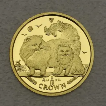 Neue Ware Goldmünze 1/10oz "Chinchilla Cat" 2009 Cats (Isle of Man)