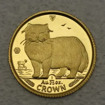 Goldmünze 1/25oz "Persian Cat" 1989 Cats (Isle of Man) Top-Qualität