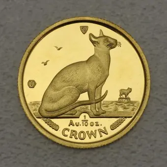 Premium Goldmünze 1/25oz "Siamese Cat" 1992 Cats (Isle of Man)