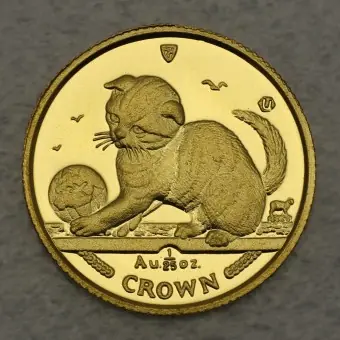 Goldmünze 1/25oz "Scottish Fold Cat" 2000 Cats (Isle of Man) Wochenendangebot
