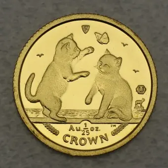 Saisonangebot Goldmünze 1/25oz "Tonkinese Kittens" 2004 Cats (Isle of Man)