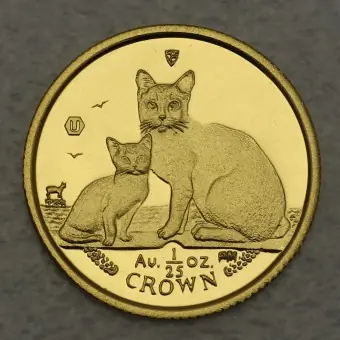 Begrenztes Angebot Goldmünze 1/25oz "Burmilla Cat" 2008 Cats (Isle of Man)