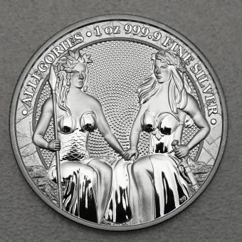 Nur Heute Silbermedaille 1oz "Austria & Germania" 2021 Allegories (Polen)