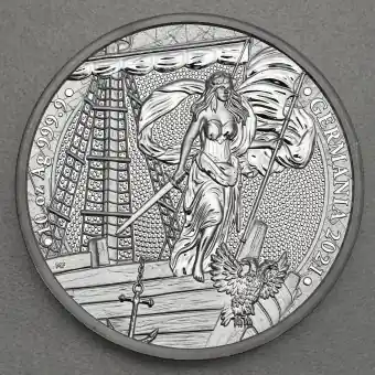 Silbermedaille 10oz "Germania" 2021 (Polen) Original