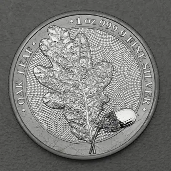 Silbermedaille 1oz "Oak Leaf" 2019 Mythical Forest (Polen) Mengenrabatt