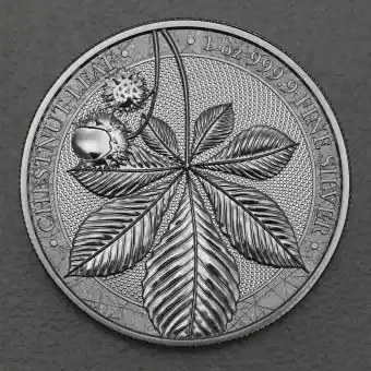 Silbermedaille 1oz "Chestnut Leaf" 2021 Mythical Forest (Polen) Günstig