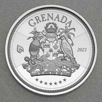 Silbermünze 1oz "Coat of Arms" 2021 Eastern Caribbean 8 (Grenada) Echt